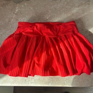 Lululemon Athletica Red Pleated Skirt Set